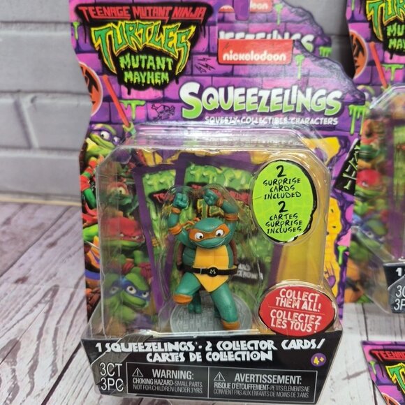 Teenage Mutant Ninja Turtles Mutant Mayhem Squeezelings Complete Set Of 4~Sealed - Picture 4 of 7